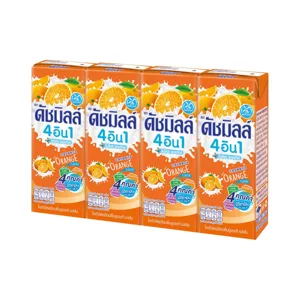 ดัชมิลล์ 4อิน1 ไมโคร แอคทีฟ โยเกิร์ตพร้อมดื่มยูเอชที รสส้ม 165 มล. x 4 ชิ้น