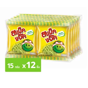 สแน็คแจ็ค ขนมถั่วลันเตาอบกรอบ 15 ก. แพ็ค 12