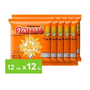 คอนเน่ ขนมข้าวโพดกรอบ รสเข้มข้น 12 ก. แพ็ค 12